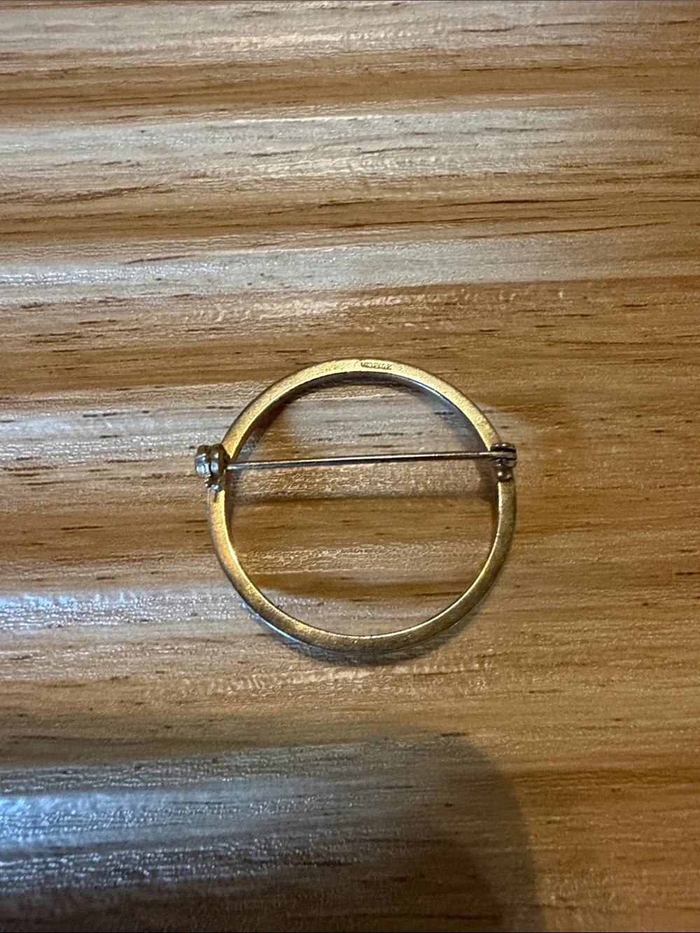 Gold Circle Brooch